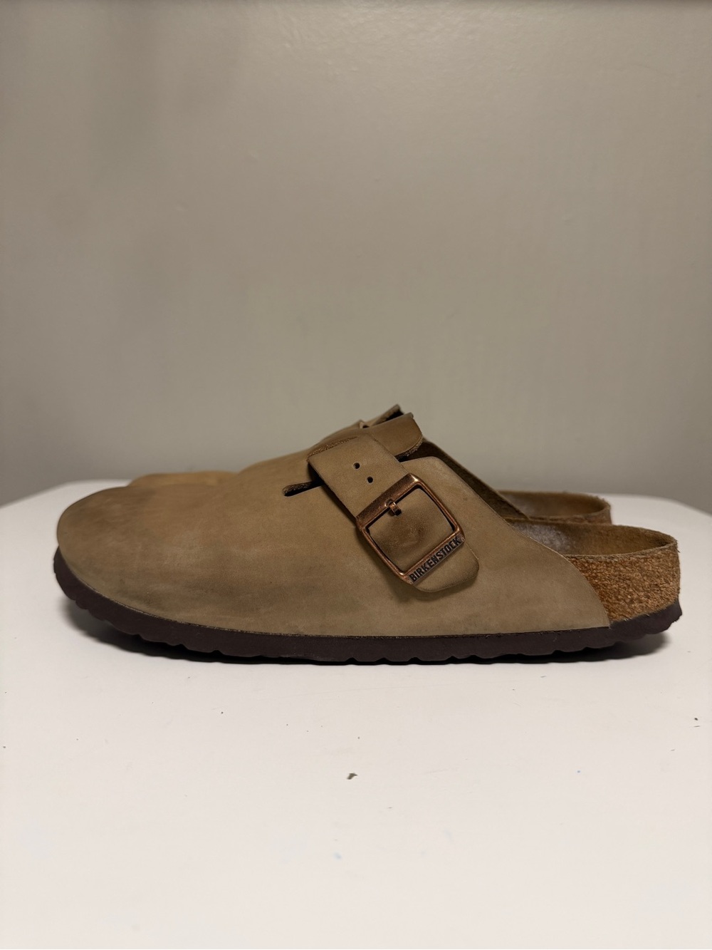 Birkenstock Boston Clog Tabacco Brown Tan Leather Women’s EU 41 US 10